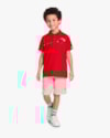 Camisa Polo Infantil Menino com Estampa Relevo - ReiRex - Tomato-6baf857f-3210-40b8-8f32-1245c484999b