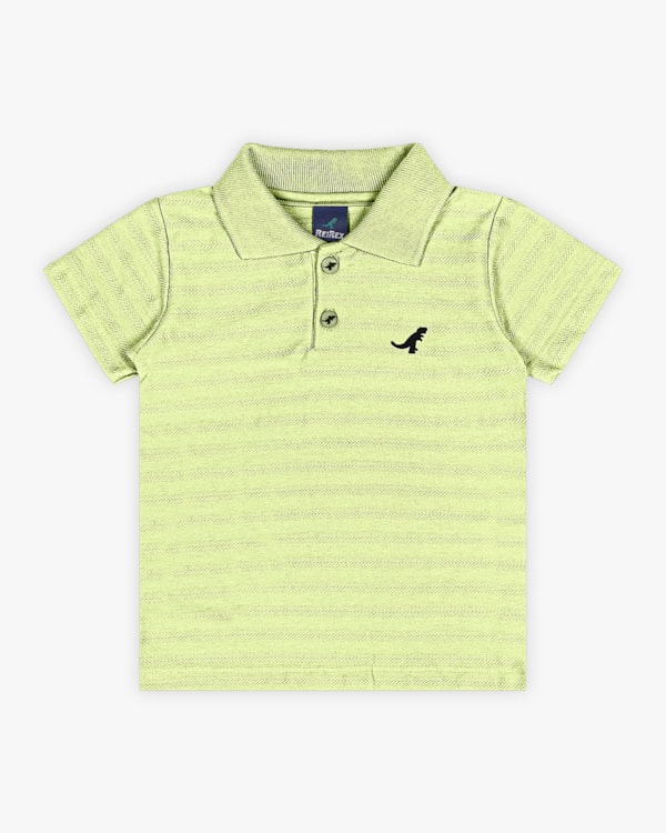 Camisa Polo Infantil Menino em Algodão - ReiRex - Matcha