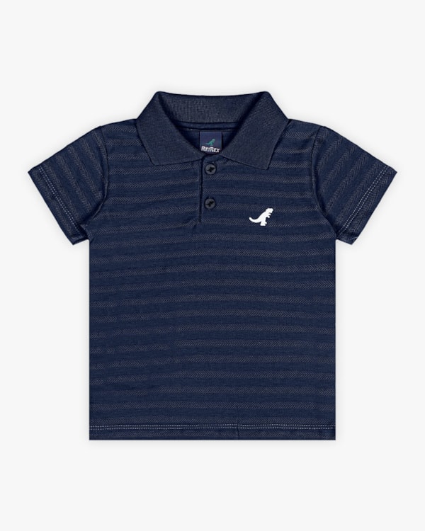 Camisa Polo Infantil Menino em Algodão - ReiRex - Oxford