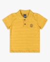 Camisa Polo Infantil Menino em Meia Malha Trabalhada - ReiRex - Mostarda-4b137b0f-3adc-426a-ac8b-412213b629ea