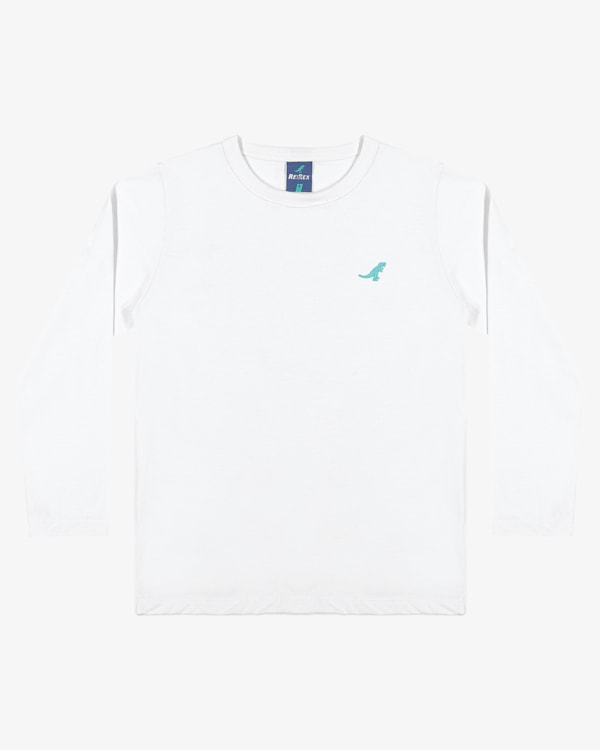 Camiseta Básica Infantil em Meia Malha ReiRex Branco