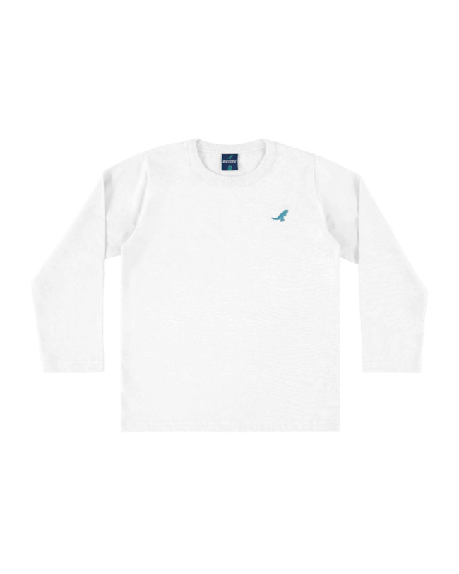 Camiseta Básica Infantil em Meia Malha ReiRex Branco-d7009505-39eb-4954-9fd4-a23dfd160d6c