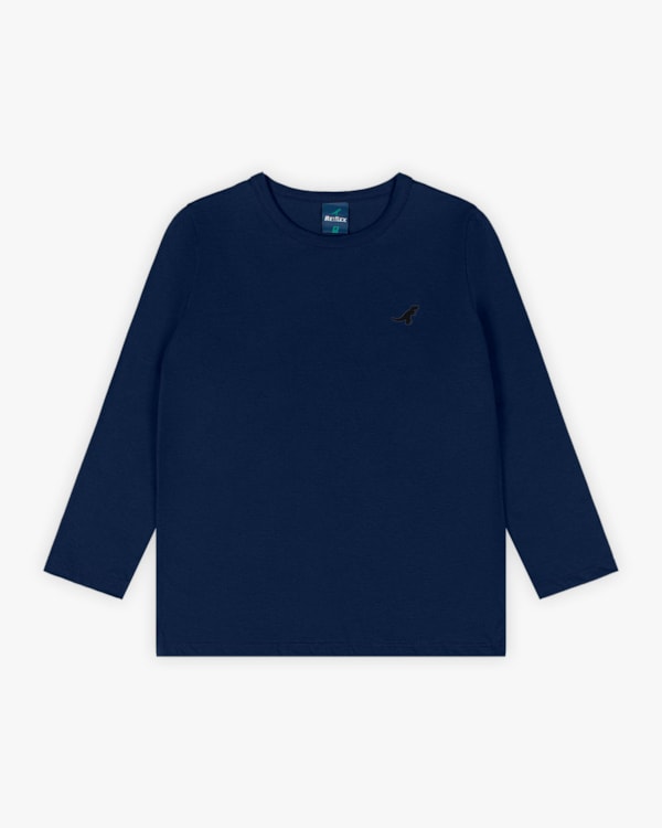 Camiseta Básica Infantil Menino com Manga Longa - ReiRex - Oxford