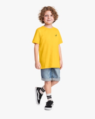 Camiseta Básica Infantil Menino em Meia Malha - ReiRex - Sol