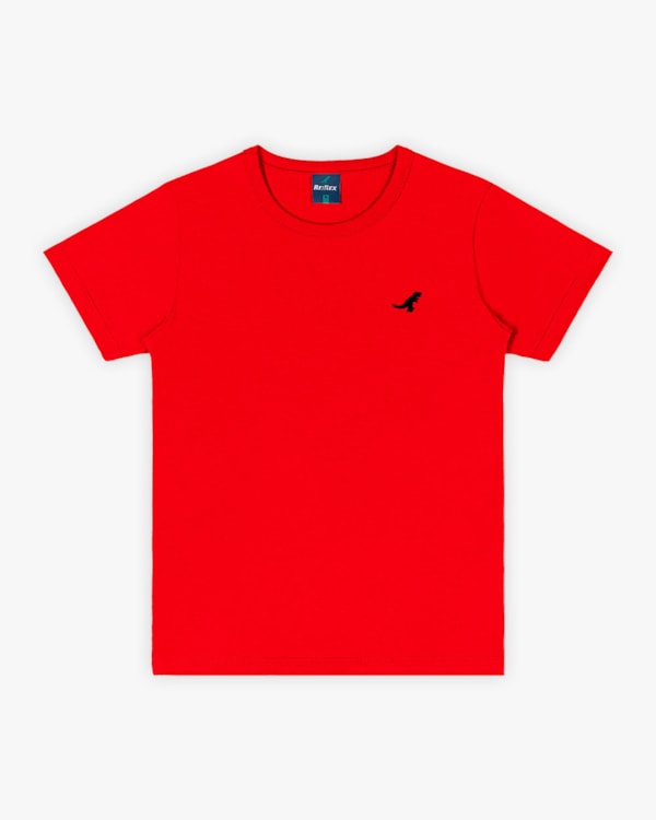 Camiseta Básica Infantil Menino Manga Curta - ReiRex - Tomato