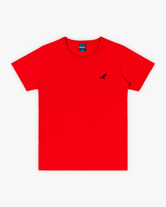 Camiseta Básica Infantil Menino Manga Curta - ReiRex - Tomato-656ccbb4-8478-4352-be0d-495f04faa24f