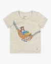 Camiseta Bebê Estampada em Meia Malha - ReiRex - Mescla-c97294dc-ae5d-4398-a6fe-177b8e4dd69d