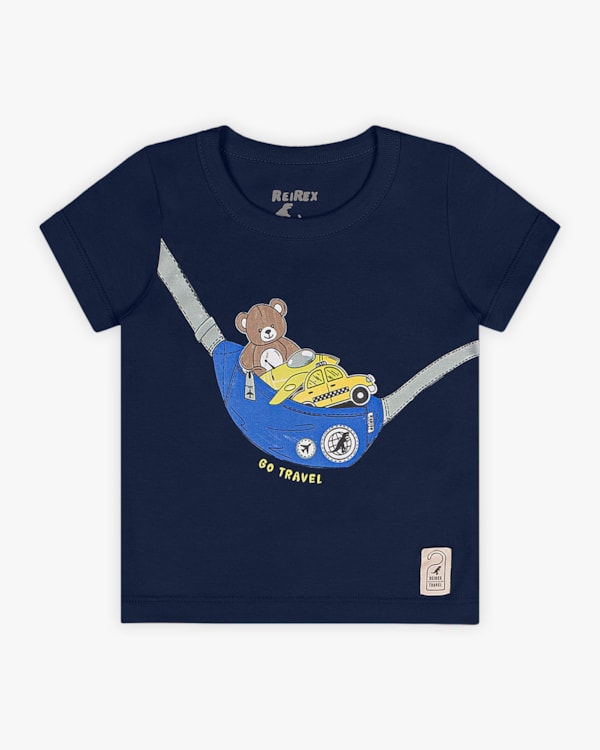 Camiseta Bebê Estampada em Meia Malha - ReiRex - Oxford