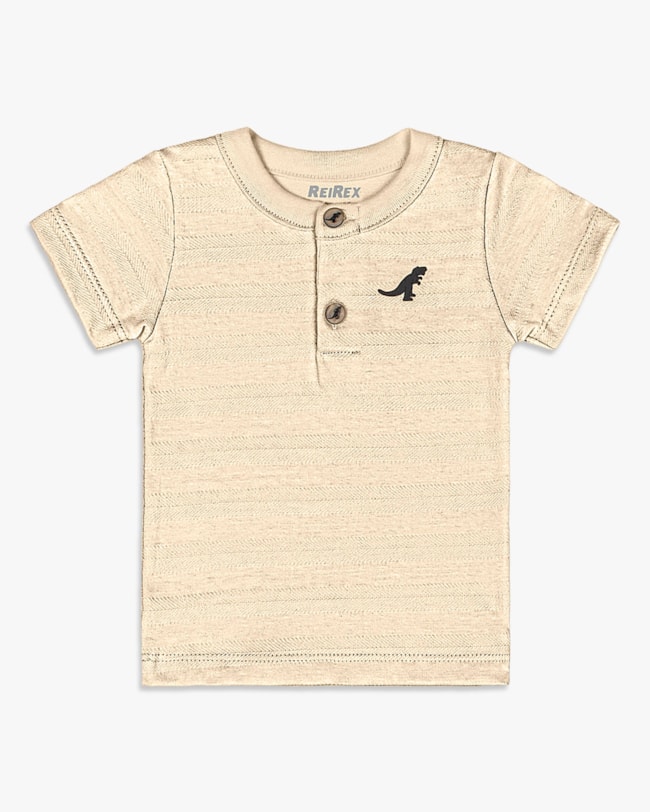 Camiseta Bebê Menino com Gola Padre em Meia Malha - ReiRex - Tapioca-ff6f24aa-4ca0-4019-8b9e-ca695be0cd7a