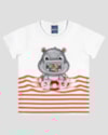 Camiseta Bebê Menino com Hipopótamo Interativo ReiRex Branco-15554418-5d6f-4584-b92f-c0cc660bb200
