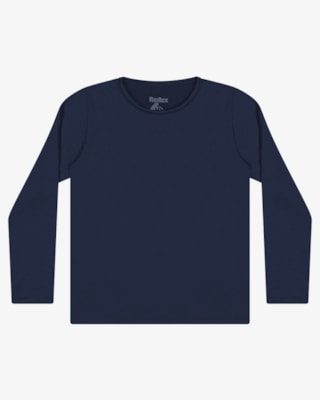 Camiseta em Malha Térmica Infantil ReiRex Azul