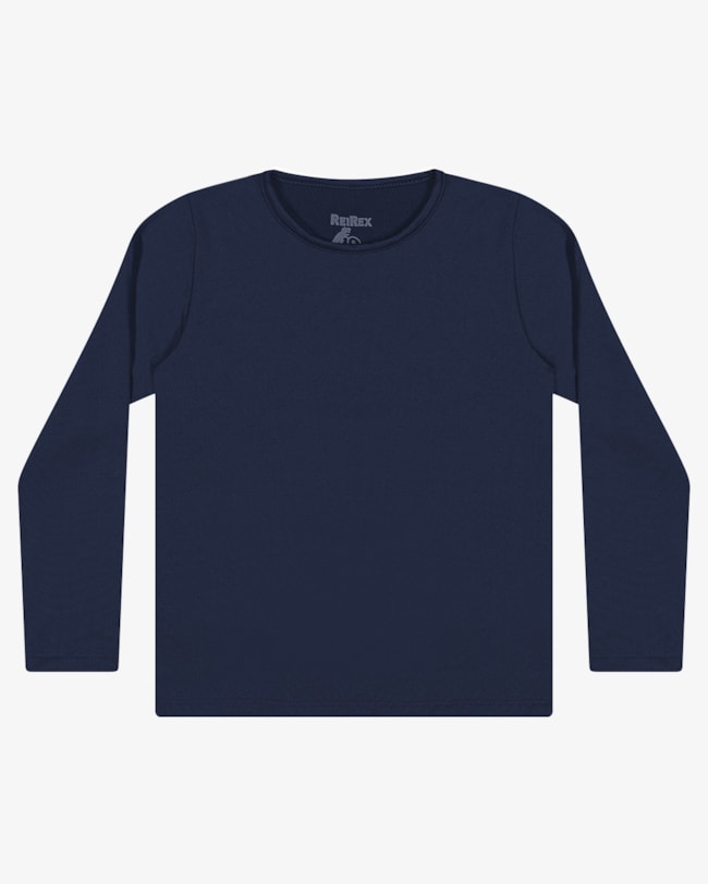 Camiseta em Malha Térmica Infantil ReiRex Azul-c1bc3b05-112d-44f5-a20d-1ff438c18854