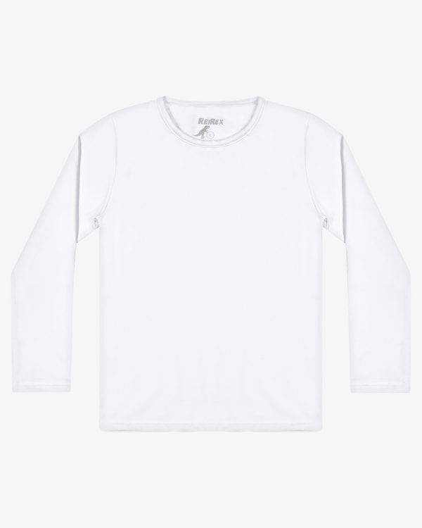 Camiseta em Malha Térmica Infantil ReiRex Branco