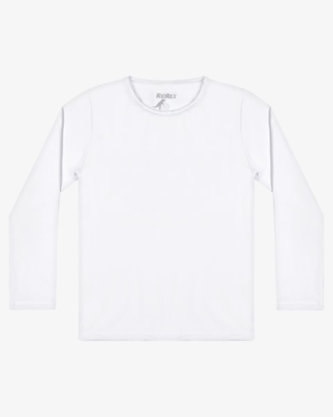 Camiseta em Malha Térmica Infantil ReiRex Branco