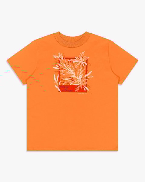 Camiseta Feminina com Estampa e Retilínea - Cereja Rosa - Nectarine