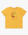 Camiseta Feminina com Estampa em Meia Malha - Mostarda-443d5c83-9d80-41e7-aa31-d3e56490a697