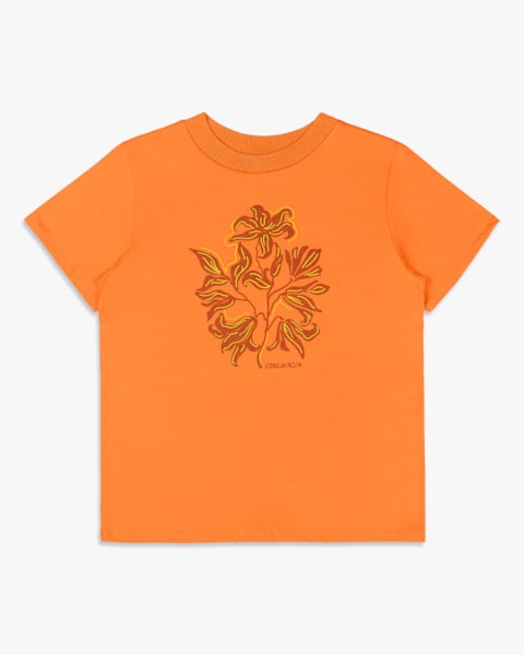 Camiseta Feminina com Estampa Relevo em Meia Malha - Cereja Rosa - Nectarine