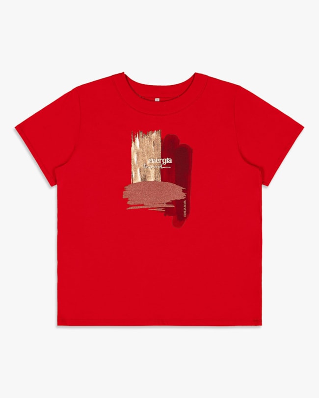 Camiseta Feminina em Meia Malha com Estampa - Cereja Rosa - Tomato-702d2e2e-c172-49c2-85fc-f23094f1ae3e