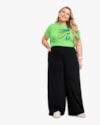 Camiseta Feminina Plus Size em Meia Malha - Cereja Rosa- Pistache-5b2b2a82-a23c-4ba4-8b92-5bfe45ee9a92