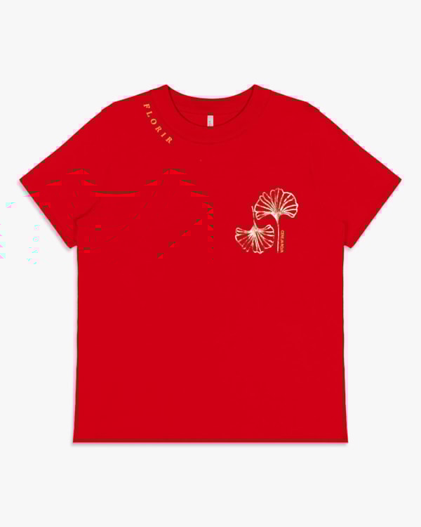Camiseta Feminina Plus Size em Meia Malha com Estampa - Cereja Rosa -Tomato