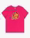Camiseta Feminina Plus Size Estampa Tropical - Cereja Rosa - Cherry-793def43-65ed-4bb3-b935-49d074d083c9