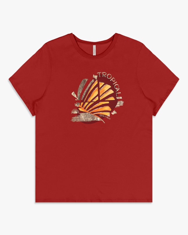 Camiseta Feminina Plus Size Estampa Tropical - Cereja Rosa - Sienna-a410cbec-4934-4132-b284-456032fa2ec1