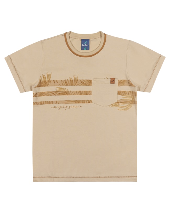 Camiseta Infantil com Bolso Menino ReiRex-c370f037-b071-4c5e-899b-9ba4702b3b22