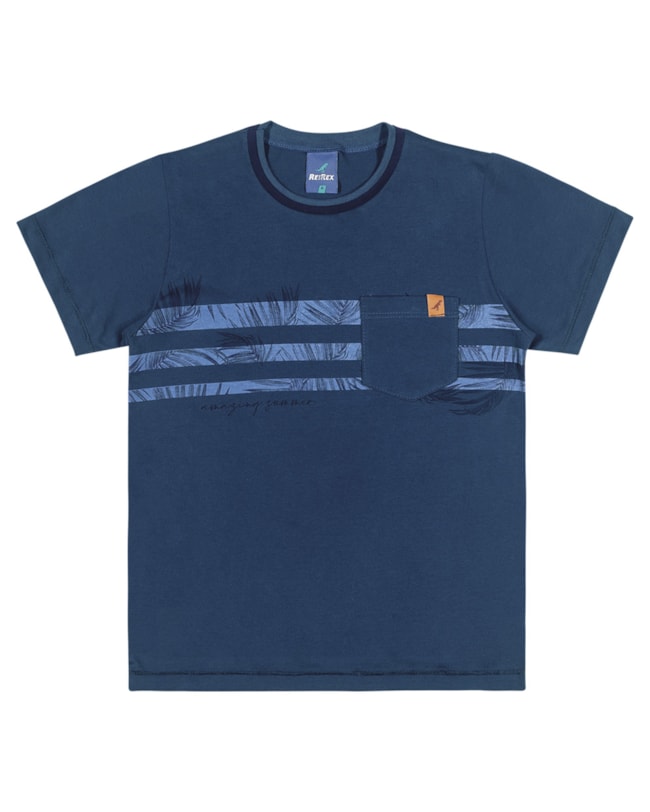 Camiseta Infantil com Bolso Menino ReiRex-eb3c132f-51d8-40b4-8584-82f6eba4f14b
