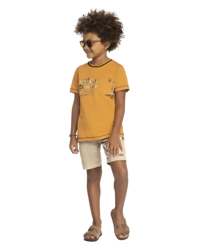 Camiseta Infantil com Bolso Menino ReiRex-ee2a56ed-893c-422f-a5db-159d06152e48