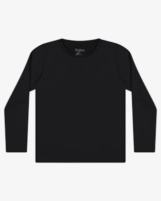 Camiseta Infantil em Malha Térmica ReiRex Preto