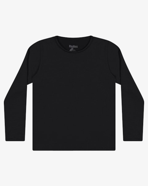 Camiseta Infantil em Malha Térmica ReiRex Preto