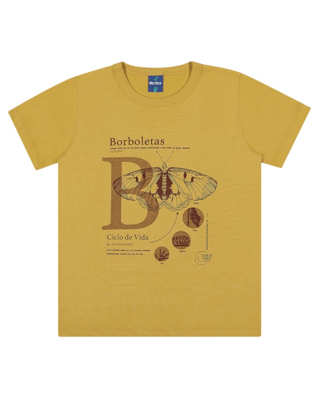Camiseta Infantil em Meia Malha com Estampa ReiRex-9fafcb7c-a7d3-413c-83d5-b123fa901d19
