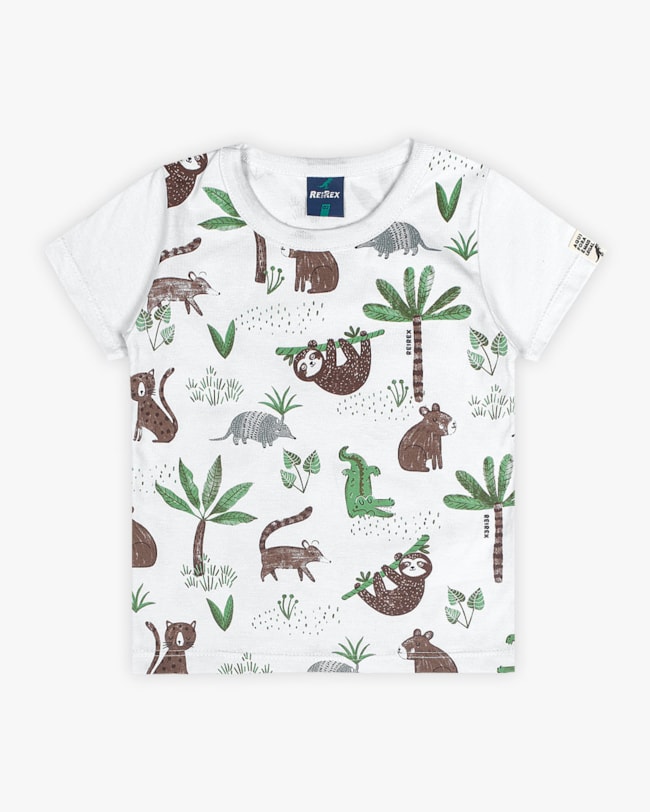 Camiseta Infantil Estampada em Meia Malha - ReiRex - Branco-c4b55f2b-e3d8-4b82-8783-966747863ea1