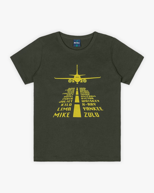 Camiseta Infantil Manga Curta Estampa Decolagem - ReiRex - Verde-2c45a9c9-4780-447f-9923-eed5832b44f2