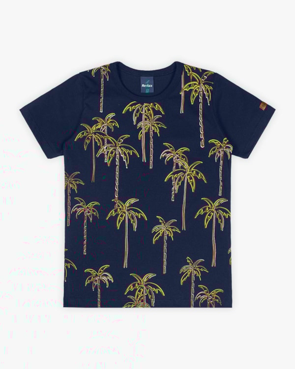 Camiseta Infantil Masculina Estampa Palmeiras - ReiRex - Oxford