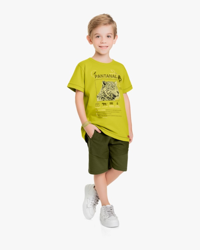 Camiseta Infantil Masculina Estampa Pantanal - ReiRex - Aspargo-c5639e1f-88d0-40c5-997b-8781a46acf5c