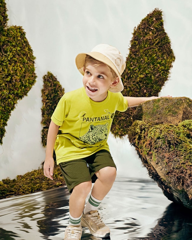 Camiseta Infantil Masculina Estampa Pantanal - ReiRex - Aspargo-5d95494f-e480-4660-8b2e-c5ae01ccf7fa