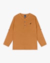 Camiseta Infantil Masculina Manga Longa com Botões - ReiRex - Gengibre-10-39027aef-5ba1-4a27-94d2-158e4baff195