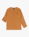 Camiseta Infantil Masculina Manga Longa com Botões - ReiRex - Gengibre-10-e6823f58-3d4c-4f88-86a8-c184601abcb0