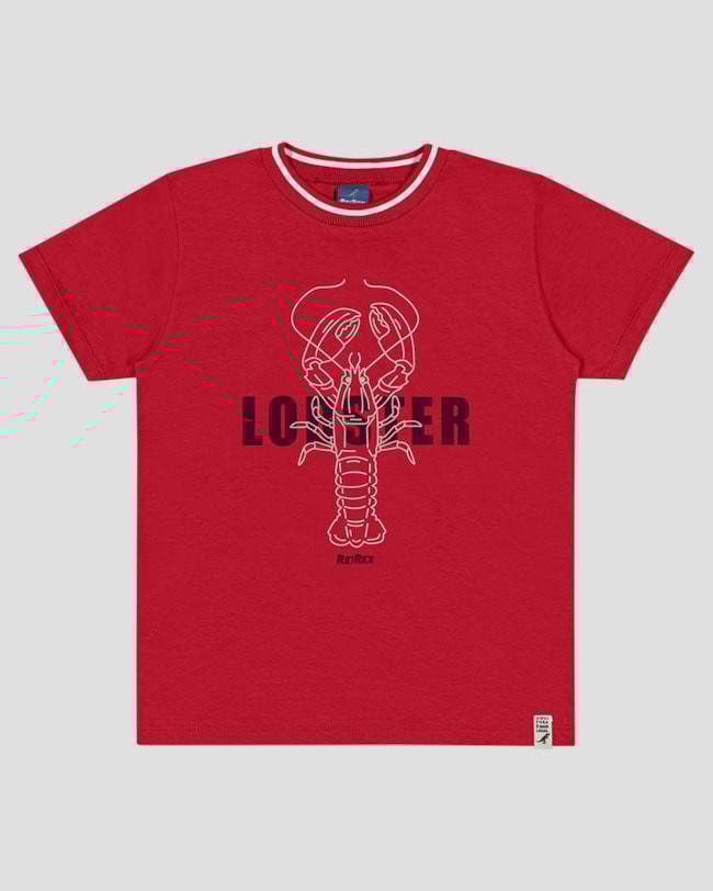 Camiseta Infantil Menino com Estampa e Retilínea ReiRex Vermelho-e8c4e4a1-d6fb-4695-a062-e44cd8d3722a