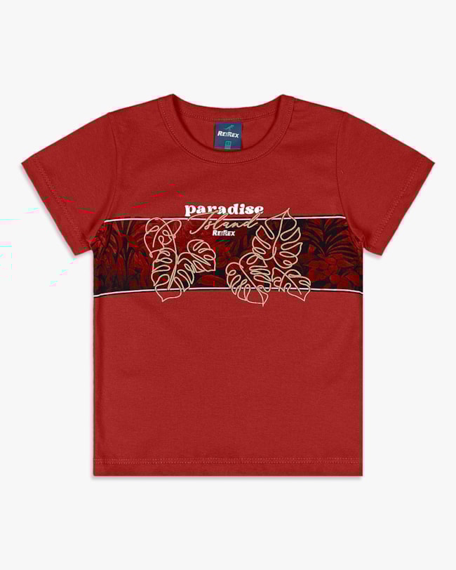 Camiseta Infantil Menino com Estampa Folhagens - ReiRex - Sienna-59b831ce-8518-4507-b016-bcd74593c50b