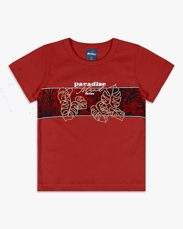 Camiseta Infantil Menino com Estampa Folhagens - ReiRex - Sienna