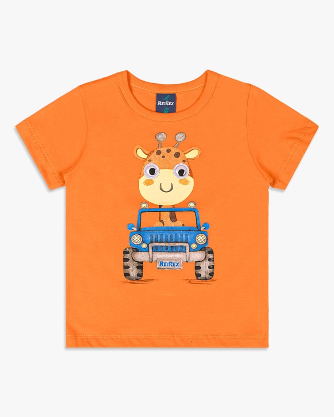 Camiseta Infantil Menino com Estampa Girafa - ReiRex - Nectarine-b0062557-9999-41f2-a138-d7dfdad94586