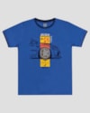 Camiseta Infantil Menino com Estampa Metalizada ReiRex Azul-b37b7178-e635-4328-a17a-aa6760537511