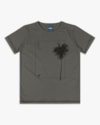 Camiseta Infantil Menino com Estampa Palmeira- ReiRex - Dark Gray-20ea311a-ad44-483c-8a42-742580af08d2