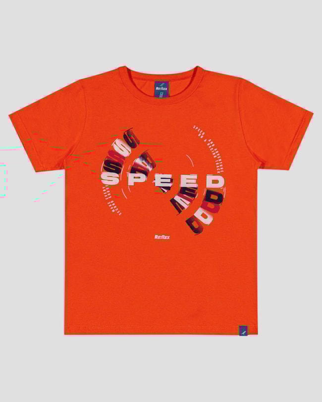Camiseta Infantil Menino em Malha com Estampa ReiRex Vermelho-29f3f6ad-e727-46c5-8056-466f67f5435a