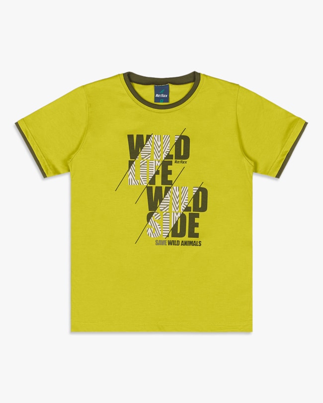 Camiseta Infantil Menino em Meia Malha com Estampa - ReiRex -Aspargo-785d3c60-6071-4a81-9f49-a464a8b33130