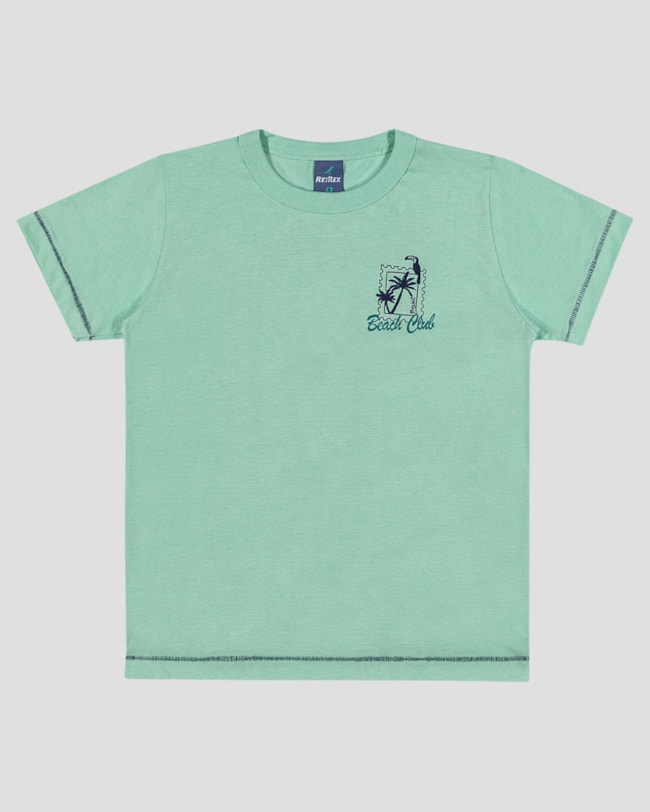 Camiseta Infantil Menino em Meia Malha com Estampa ReiRex Verde-36fb4c15-5127-4dc0-a92b-edfa17032fb3