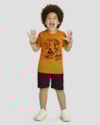 Camiseta Infantil Menino Estampa T-Rex em Meia Malha - ReiRex - Amarelo-339e3c12-791c-4339-9e71-d34f6efce0d1