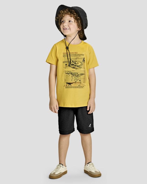 Camiseta Infantil Menino Estampa Tiranossauro - ReiRex - Ipê